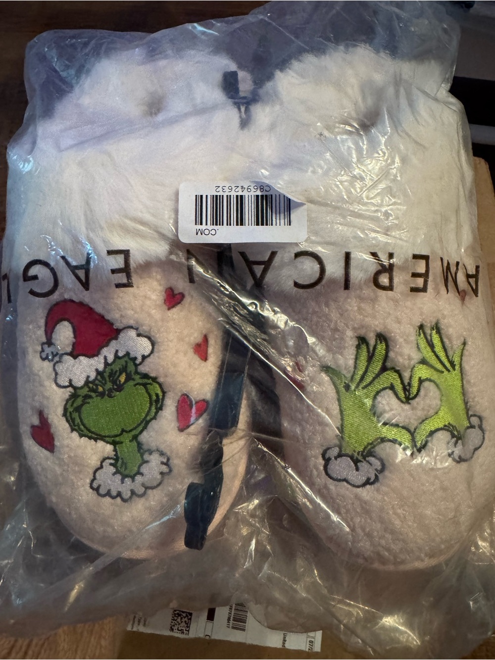 AE American Eagle Grinch Slippers NEW Womens 10